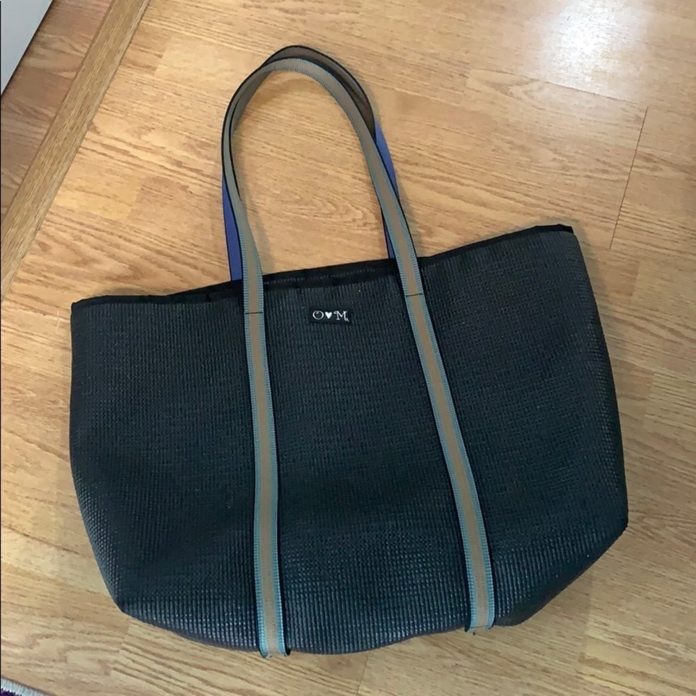 Ohm O loves M Yoga Mat Material Bag Black